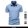 Aiopeson Bawełna męska polo Polos Solid Color Classic Polo Shirt Mężczyźni Krótki rękaw Najwyższą jakość Business Social Polo Men 220608