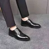 Nxy Dress Shoes Formal Business Crocodile Leather Shoes Men s Casual Daily British Pointed 220804