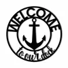 Welcome to Our Dock - Beautiful Home Decor Decorative Accent Metal Art Wall Sign