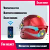 Motorcycle Helmets Half Helmet Air Fan Neutral Solar Energy Smart ABS Bluetooth-compatible Music Phone Electric Vehicle