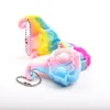 Fidget Toys Simple Keychain Push Bubble Pendant Silicone Fidgets Key Chain Decompression Toy For Kids Gifts