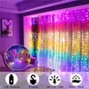 Rainbow String Light LED Fairy Garland Curtain Light para Festas de Férias Festas Novo Decoração do Bedroom Lâmpada