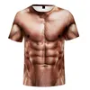 Spier Lichaam 3D Print T-shirt Mannen Zomer T-shirt Kleding Mode Straat Tees Vlees Patroon Oversized Mannelijke Korte Mouw Trendy 220708