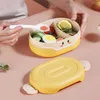 Geschirr-Sets, japanischer Stil, Cartoon-Lunchbox, Behälter, Aufbewahrung, tragbar, auslaufsicher, Bento für Kinder, mit Suppentasse, Frühstücksboxen