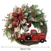 Decorative Flowers & Wreaths Artifical Truck Garland Door Hanging Christmas Fall Eucalyptus Farmhouse Red Decor Halloween Outdoor Festival S