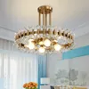 Nowoczesny kolorowy kryształowy żyrandol kreatywny szklany lampka wisząca do życia w jadalni sypialnia LED Indoor Decor Decor Luminaire