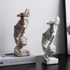 statua nordica Modern Human Meditators Statuetta accessori per la decorazione della casa Scultura Artigianato decor statue e sculture 220628