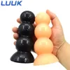 LUUK Butt Plug Zuig Massage Ballen Zwarte Dildo Kralen Anale sexy Speelgoed Flexibele Lul Vrouwen Mannen Nep Penis Anus Voor Winkel Schoonheidsartikelen