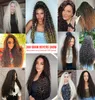 Facotos de cabelo cacheados curiosos Extensões de cabelo sintéticas loiro com dois tons de tecelagem de cabelo de espessura 300g para mulheres 220622