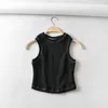 White crop tops women Summer basic tank sexy cute ped black vintage streetwear korean 220318