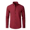 럭셔리 남성 슬림 핏 셔츠 긴 슬리브 드레스 셔츠 캐주얼 공식 비즈니스 셔츠 솔리드 브랜드 의류 카미사 소셜 남성