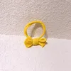 New Korea Fashion Sweet Girl Princess Ponytail Hair Accessories Children's Simple Cute Colorful Knotted Bow Towel Ring Headdress