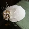 Fascinador de feltro de lã pura para cabeceiras de casamento acessórios de cabelos para festa de festa olid chapéu de chapéu