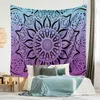 Bohême Mandala tenture murale tissu motif ethnique psychédélique tapis muraux plage Yoga couverture dortoir Boho décor à la maison tapis mural J220804