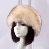 Berets Zima Gruba Furry Hairband Puszysty Rosyjski Faux Fur Kobiety Dziewczyna Headband Hat Outdoor Ski Hats