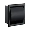 Schwarz eingebrauchter Toilettengewebepapierhalter Alle Metallkonträt 304 Edelstahl Doppelwand Badezimmer Rollpapier Box 200923244v306u
