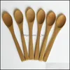 13 Cm Wooden Spoon Jam Coffee Baby Honey Bamboo Mini Kitchen Stir Seasoning Tool Drop Delivery 2021 Spoons Flatware Kitchen Dining Bar Ho