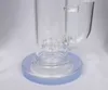 Pyrex Glass Oil Burner Pipes Life Perc Bong dritta 35 cm Piatta tacca con giuntura femmina 18,8 mm vetro ben soffiato