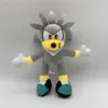 28 cm Sonic Pluche Pop sleutelhanger Speelgoed Cartoon PP Katoen Zwart Blauw Shadow Hedgehog Zacht Gevuld hanger Speelgoed Kinderen Verjaardagscadeautjes Beste kwaliteit