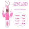 Stymulacja łechtaczki 12 wibracje wibrator dildo seksowne produkty zabawki dla kobiet g-punkt masażer rotacji królika łechtaczka