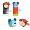Sozzy Baby toy socks Baby Toys Gift Plush Garden Bug Wrist Rattle 3 Styles Educational Toys cute bright color206h