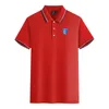 Empoli F.C. Män och kvinnor Polos Mercerized Cotton Short Sleeve Lapel Breattable Sports T-Shirt Logot kan anpassas