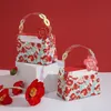 Creative Flower Handbag Shape Gift Box Paperboard Candy Chocolate Present Packaging Box Wedding Birthday Party Gift Bag MJ0463