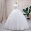 Other Wedding Dresses Short Sleeve Dress Lace Princess 2022 Embroidery Long Train Gown V Neck Elegant Plus SizeOther