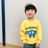 Tシャツ秋の冬のキッズボーイズ漫画パターンセーター幼児長袖コットン子供用スウェットシャツの女の子の衣料品シャツ