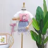 Ensemble de vêtements licorne pour filles, costume décontracté d'été pour bébé fille, vêtements pour enfants, T-shirt en dentelle à paillettes + jupe en jean, costume pour enfants de 2 à 7 ans, 2022