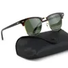 Luxe Klassieke Club Eyewear Zonnebril Mannen Vrouwen Acetaat Frame Glazen Lens Zonnebril voor Man Man met Doos Gafas De Sol