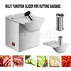 Vegetable Slicing Machine Commercial Electric Cucumber Ham Sausage Slicer Chili Shallots Cutter Food Processor 220V Stainless Steel