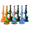 Vatten silikon AK47 Shape Pipe Reting Hookahs Bongs Bubbler Bong