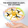 Luci colorate UAV Helicopter RC Drenes Aircraft Hand Gesture Sensing Telecomando Quadcopter Piano elettrico giocattoli per bambini mini drone ragazzo aereo