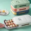 Folobe Kitchen Egg Begh Box Derer Type Container for Eggs Time Time Organizer Case Brickement ترتيب الثلاجة 220719