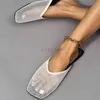 MES Damen Square Tehe Flache Schuhe 2022 Sommer Damen Casual Home Slides Plus Size Slip-On Mules Zapatos de Mujer Frauen Y220412