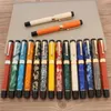 High Quality Business JinHao 100 Acrylic Fountain Pen Color Spin Golden #6 Nib Fude Calligraphy Office Supplies Pen 220812