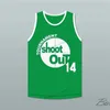 Maglia da basket Nikivip Custom 14 Tournament Shoot Out Sopra il bordo cucita verde Qualsiasi nome e numero Massima qualità