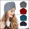 Beanie/Skl Caps Hüte Hüte Schals Handschuhe Mode Accessoires Winter Frauen Mädchen Warme Gestrickte Beanie Einfarbig Tur Dhu3E