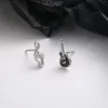 Stud Asymmetric Treble Clef Guitar Earrings Musical Note For Women Girls Music Lovers Gift Stud Kirs22