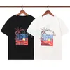 Newest Summer T Shirts Mens Fashion Coconut Trees Sunset Print Tees Couples Short Sleeve T Shirt Asian Size S-2XL