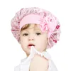 Akcesoria do włosów Dzieci satynowa maska ​​z szerokim elastycznym opaską krawat krawat bokowy szalik nocna czapka dziecięca miękka opieka na głowę chemo