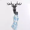 Hooks Rails Adult deer head horn hanging clothes hat scarf key wall decoration Inventory Wholesale