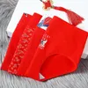 Plus Size 5XL High Waist 4Pcs/Set Women Panties Cotton Red Young Girls Briefs Comfort Soft Underwear Breathable Female Lingerie 220511