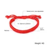 Bracelets de charme à corde rouge simple ajusté Bracles en tricot faits à la main pour femmes hommes enfants mode Unisexe bijourie GiftCharm