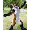 Costume de mascotte de chien Husky marron d'Halloween, thème de dessin animé, personnage de carnaval, festival, déguisement, taille adulte, tenue de fête en plein air
