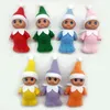 Decoraciones de Navidad Regalos Baby 11cm Elf Doll Toy Child Elves Dolls Juguetes para niños Mini Regalos Favor en 7 colores Barco rápido