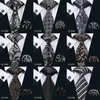 Mens Tie 100 Silk Classic Black Hanky ​​Mankietki krawat