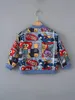 Toddler Boys Comic Print Zipper Bomber Jacket SHE