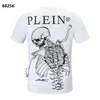 24sss Plein Bear Jersey T-shirt pescoço SS SS Skeleton Camiseta Rhinestone Skull Men camise